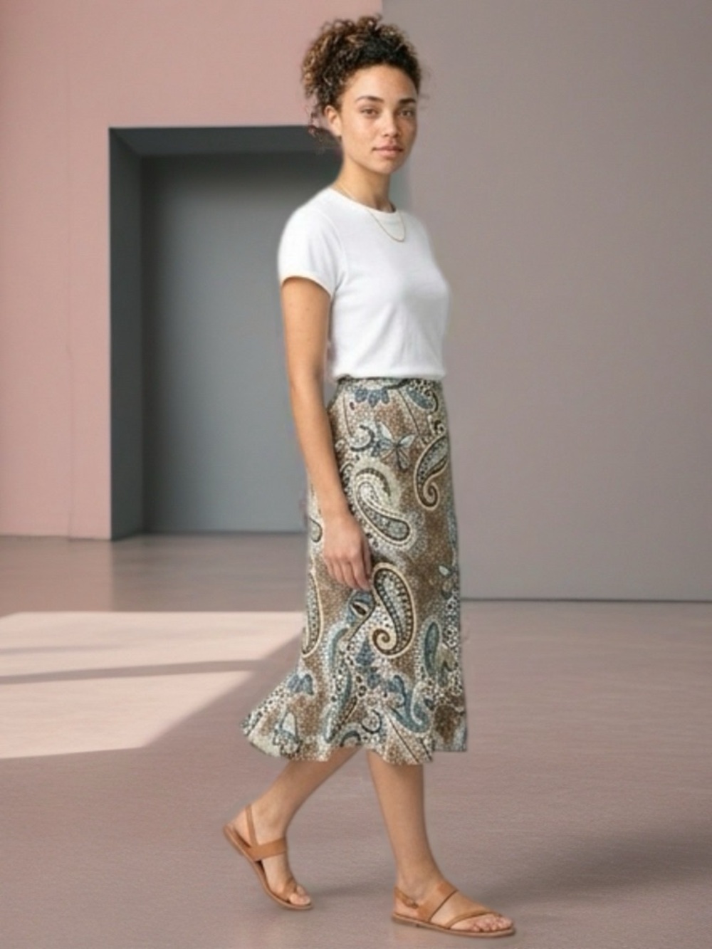 Alfred Dunner - Fit and Flare - Paisley Print Skirt - Size 8